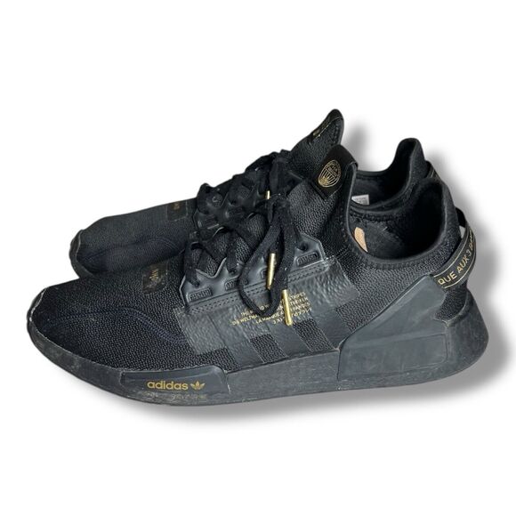 Adidas Originals NMD_R1 V2 Core Black / Gold Running Shoes Men’s Size 12, HP3251 - Picture 4 of 11